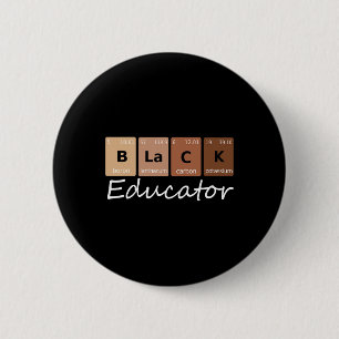Macaron Rond 5 Cm Enseignant Scientifique Éducateur Noir Mélanine Sc