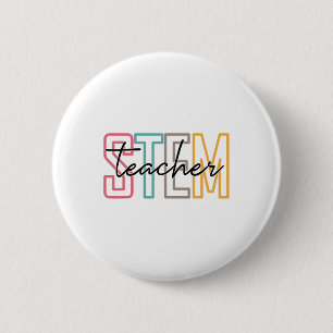 Macaron Rond 5 Cm Enseignant STEM Pjmk Professeur de sciences et de
