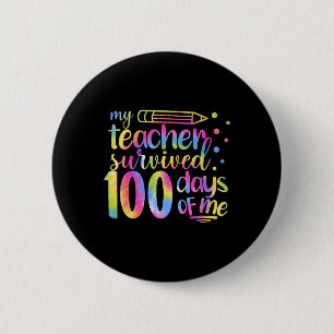 Macaron Rond 5 Cm Enseignant Survived 100 Jours de moi 100e jour éco
