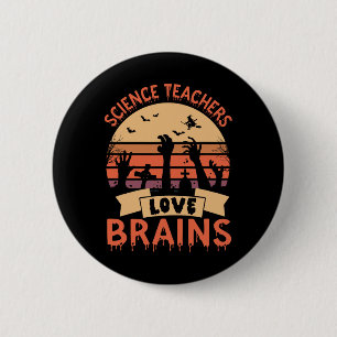 Macaron Rond 5 Cm Enseignants de sciences amusants Aimer les cerveau