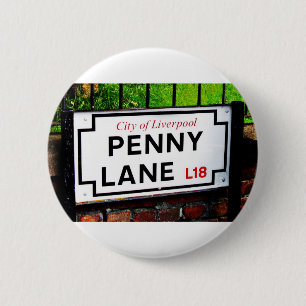 Macaron Rond 5 Cm enseigne Penny Lane Liverpool England