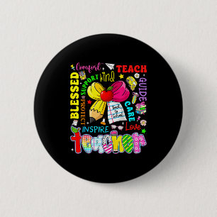 Macaron Rond 5 Cm Enseigner Amour Inspirer Enseignant Enfants Crayon