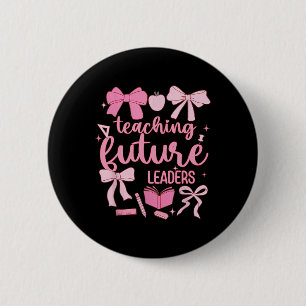 Macaron Rond 5 Cm Enseigner aux futurs leaders Dos de professeur Coq