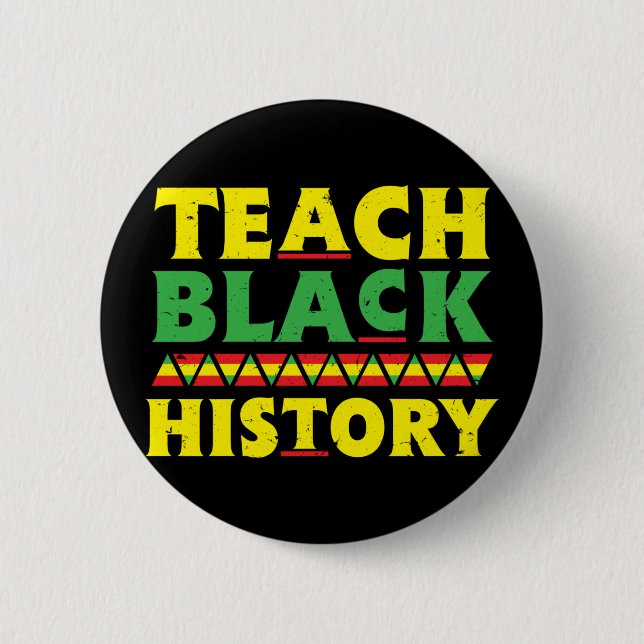 Macaron Rond 5 Cm Enseigner Black History School Funny Black Enseign (Devant)