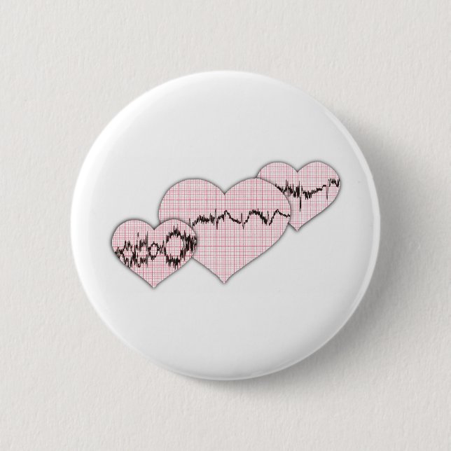 Macaron Rond 5 Cm Ensemble coeurs (Devant)