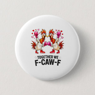 Macaron Rond 5 Cm Ensemble nous F-caw-f Mème de poulet drôle Saint-V