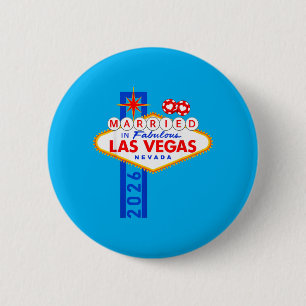 Macaron Rond 5 Cm Enterrement de vie de garçon à Vegas Marié à Vegas