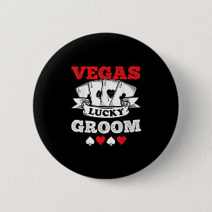 Macaron Rond 5 Cm Enterrement de vie de garçon à Vegas Marié à Vegas