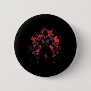 Macaron Rond 5 Cm Entraînement de musculation Anime Hommes Powerlift