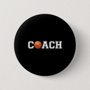 Macaron Rond 5 Cm Entraîneur De Basketball Coach De Sport Personnel