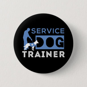 Macaron Rond 5 Cm Entraîneur de chiens de service