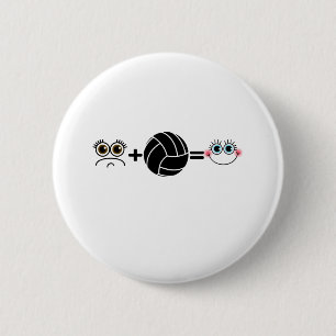 Macaron Rond 5 Cm Entraîneur Joueur De Volley-ball