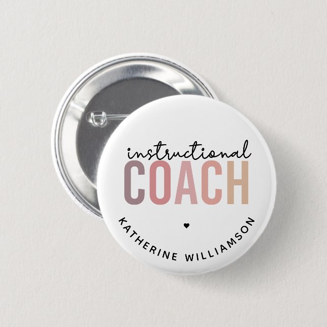 Macaron Rond 5 Cm Entraîneur pédagogique personnalisé Cadeaux d'entr (Devant & derrière)