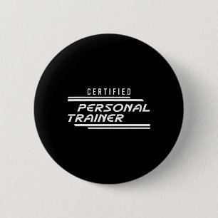 Macaron Rond 5 Cm Entraîneur Personnel Certifié Professeur de Fitnes