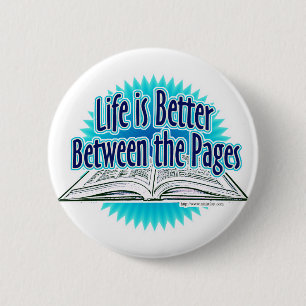 Macaron Rond 5 Cm Entre les pages Style bleu