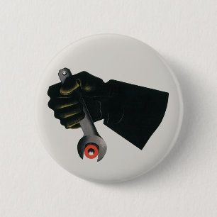 Macaron Rond 5 Cm Entreprise vintage, Fabrication Usine Machiniste