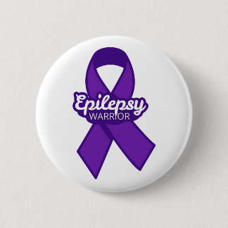 Macaron Rond 5 Cm Epilepsie Guerrier pourpre Ribbon Epilepsie Sensib