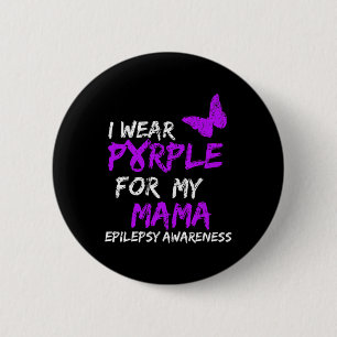Macaron Rond 5 Cm Epilepsie Je Porte Du Violet Pour Mon Ruban Mama