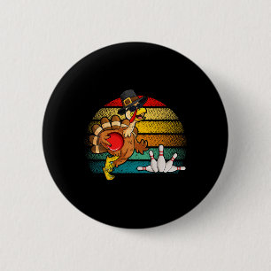 Macaron Rond 5 Cm Épingle de boule de quille de dinde rétro Automne