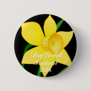 Macaron Rond 5 Cm Épingle de bouton de la Fête des Jonquilles