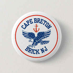 Macaron Rond 5 Cm Épingle de l'aigle du Cap-Breton