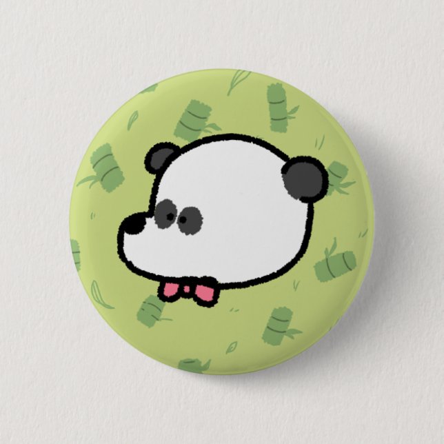 Macaron Rond 5 Cm Épingle de Panda (Devant)
