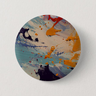 Macaron Rond 5 Cm Épingle de peinture abstraite