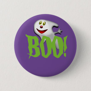 Macaron Rond 5 Cm Épingle du bouton fantôme d'Halloween