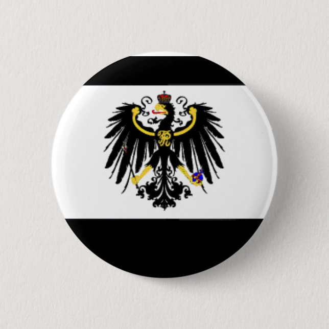 Macaron Rond 5 Cm épingle du drapeau prussien (Devant)