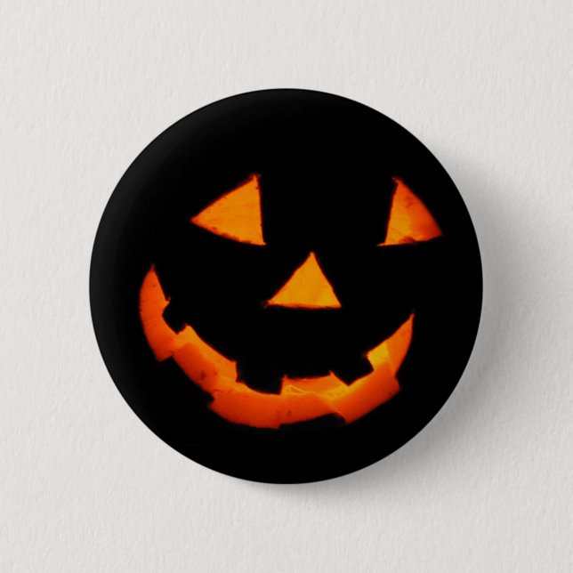 Macaron Rond 5 Cm Épingle Jack-o-Lantern (Devant)
