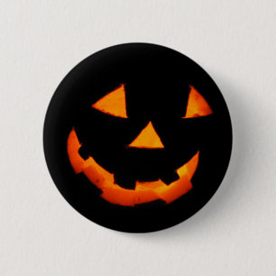 Macaron Rond 5 Cm Épingle Jack-o-Lantern