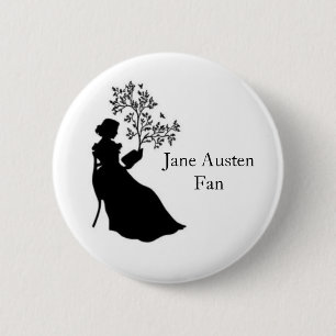 Macaron Rond 5 Cm Épingle Jane Austen Fan