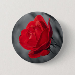 Macaron Rond 5 Cm Épingle Rose Rouge