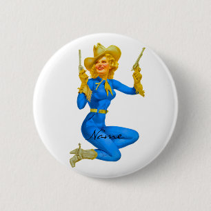 Macaron Rond 5 Cm Épinglette à pistolet à bille de la fille Thunder_