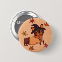 Épinglette d'art folklorique de chien bouledogue f
