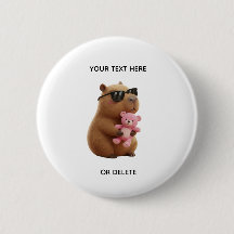 Épinglette personnalisée de capybara mignon en pel