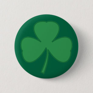 Macaron Rond 5 Cm Épinglette shamrock de la Saint-Patrick