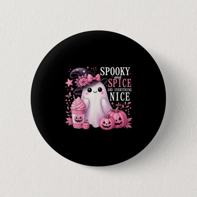 Macaron Rond 5 Cm Épouvantable et épicé et tout ce qui est gentil Ép (Devant)