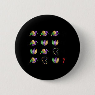 Macaron Rond 5 Cm Équation mathématique Mardi Gras Perles Masques En