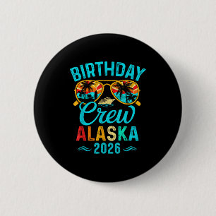 Macaron Rond 5 Cm équipage anniversaire Alaska vacances 2026 famille