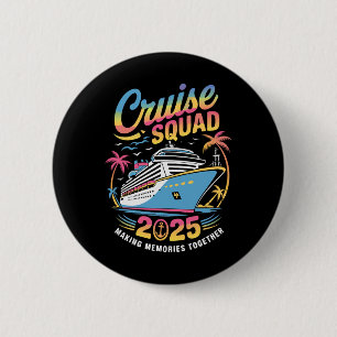 Macaron Rond 5 Cm Équipage de croisière 2025 Croisière en famille Co