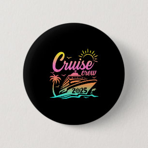Macaron Rond 5 Cm Équipage de croisière de vacances d'été 2025 Corre