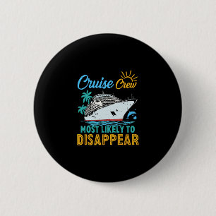 Macaron Rond 5 Cm Équipage de croisière familial drôle vintage le pl