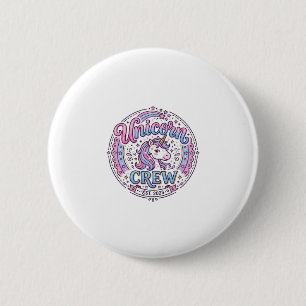 Macaron Rond 5 Cm Équipage de licorne conception à la demande d'impr