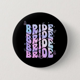 Macaron Rond 5 Cm Équipage de mariage je fais Crew Rétro Groovy Ente