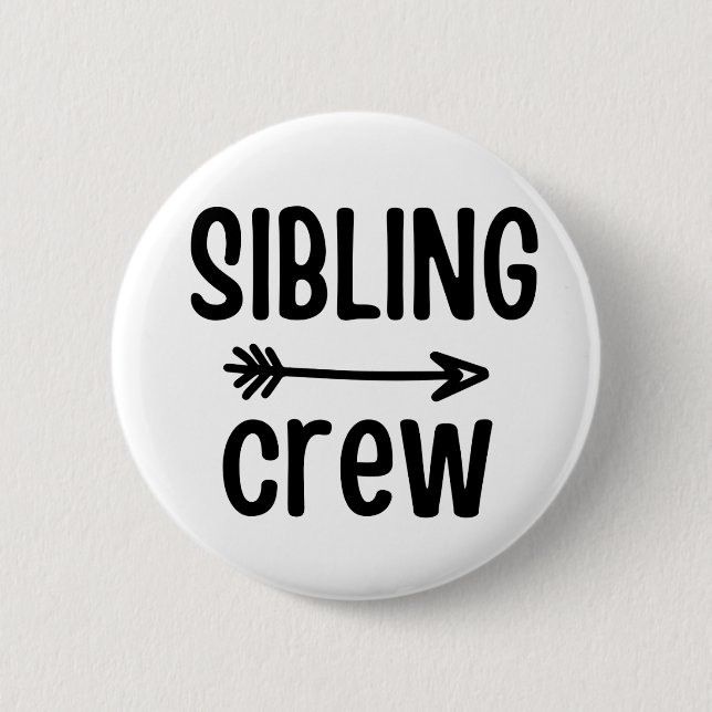 MACARON ROND 5 CM ÉQUIPAGE DE SIBLING (Devant)