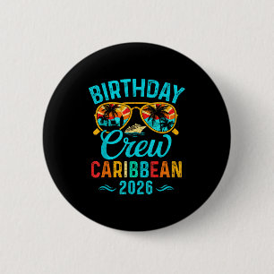 Macaron Rond 5 Cm équipage de vacances d'anniversaire caribéen 2026