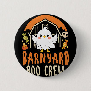 Macaron Rond 5 Cm Équipage Rnyard Boo - Animaux de ferme mignons Hal