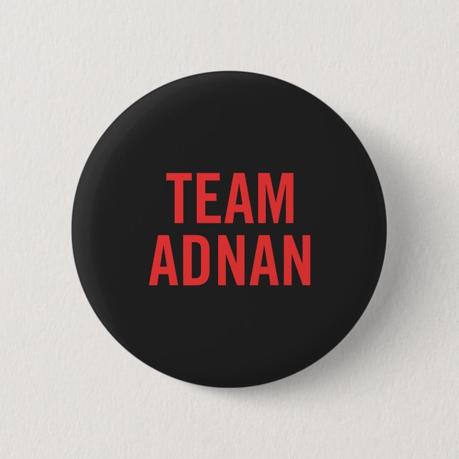 Macaron Rond 5 Cm Équipe Adnan - bouton périodique de donation (Devant)