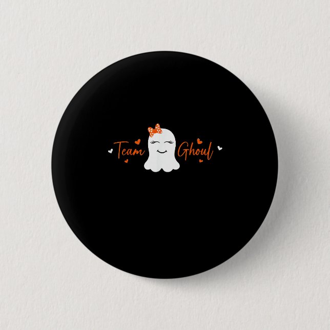 Macaron Rond 5 Cm Équipe baby shower Fille Halloween Eveillette Genr (Devant)